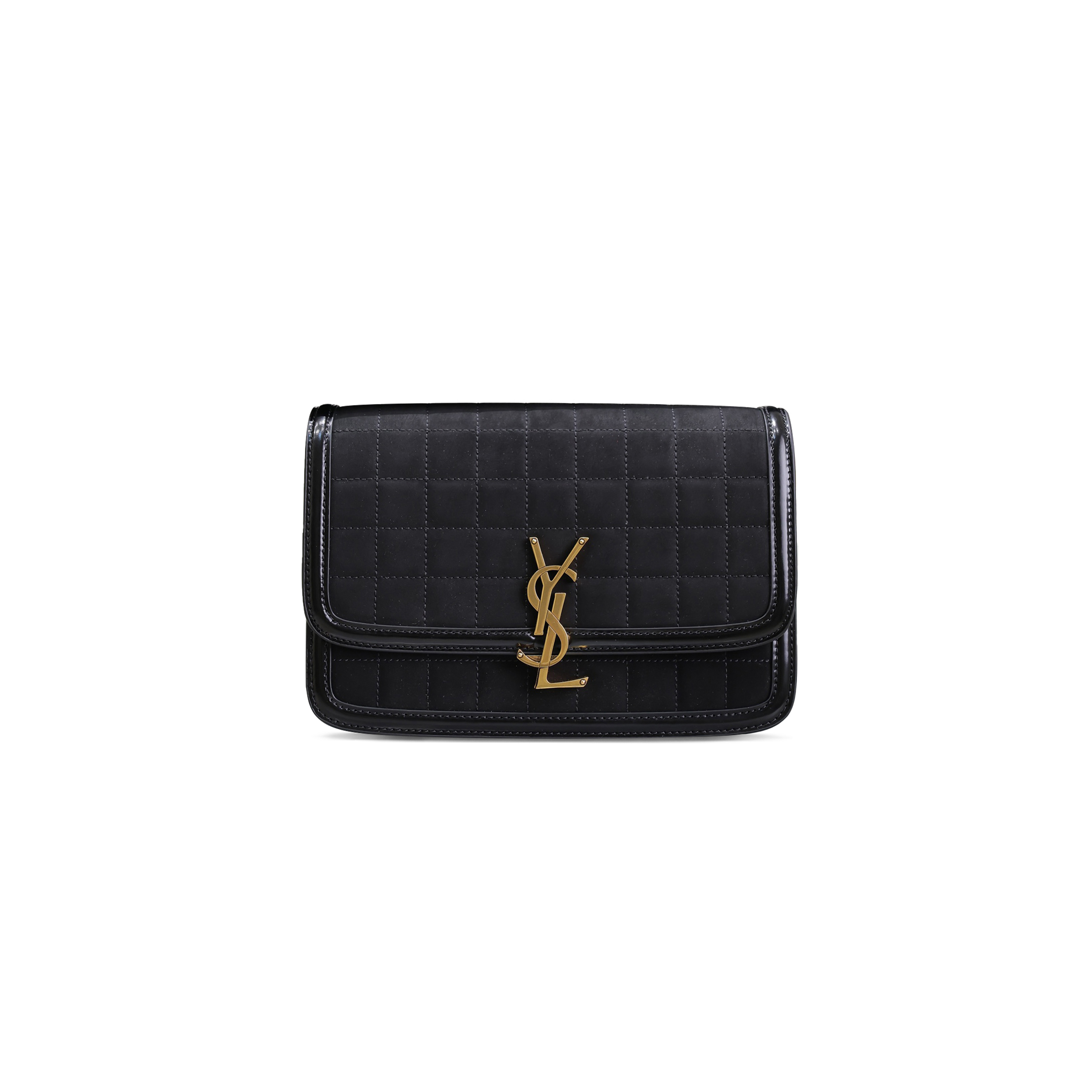 YSL SOLFERINO MEDIUM SATCHEL IN QUILTED NUBUCK SUEDE 6343051241586 (23*16*6cm)